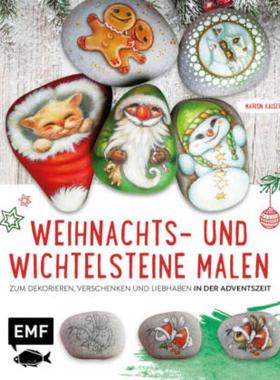 预订【德语】 Weihnachts- und Wichtelsteine malen:Zum Dekorieren, Verschenken und Liebhaben in de