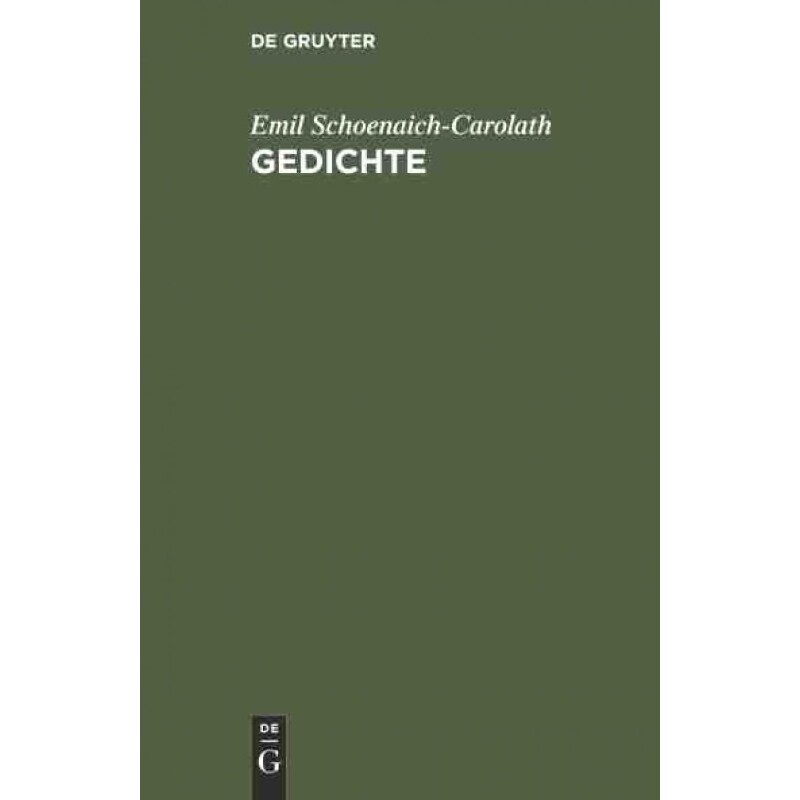 按需印刷不退不换DEG Gedichte[9783111114248]