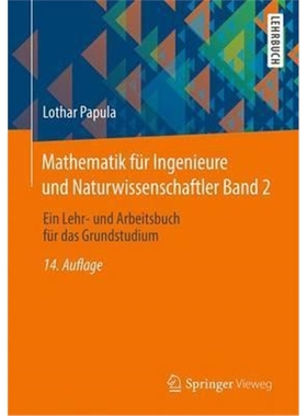 预订Mathematik fur Ingenieure und Naturwissenschaftler Band 2:Ein Lehr- und Arbeitsbuch fur das Grundstudium