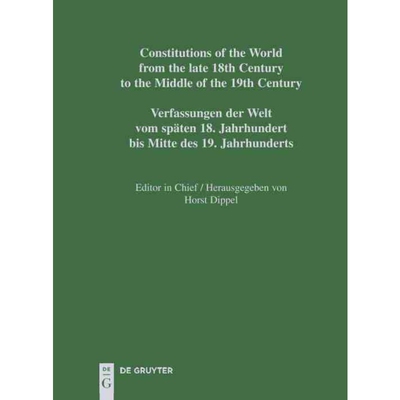 预订DEG Constitutions of the World from the late 18th Century to the Middle of  the 19th Century, Part I