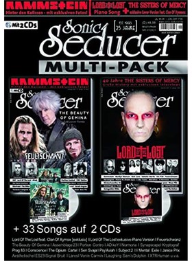 预订【德语】 Sonic Seducer Multi-Pack: Sonic Seducer 07-08/2020 + 33 Songs auf 2 CD's + Gothic Fetisch Kalender 2021 + H