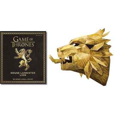 权力的游戏官方版 Game of Thrones Mask House Lannister lion 英文原版 SteveWintercroft 兰尼斯特雄狮3D面具 墙饰