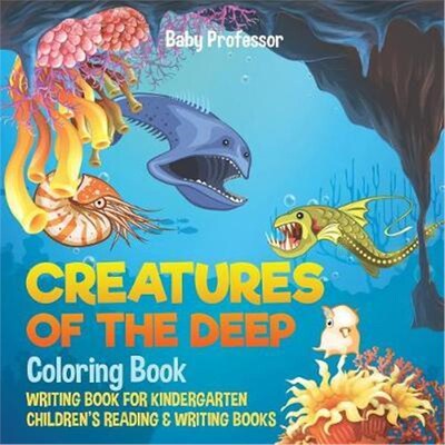 预订不退不换Creatures of the Deep Coloring Book - Writing Book for Kindergarten Children's Reading & Writing Books
