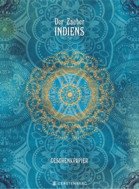 预订【德语】 Der Zauber Indiens Geschenkpapier, Motiv Blaue Träume[4250915933153]