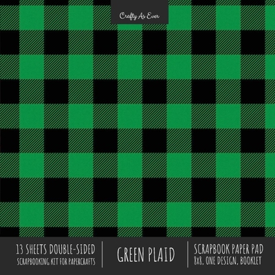 预订Green Plaid Scrapbook Paper Pad 8x8 Decorative Scrapbooking Kit for Cardmaking Gifts, DIY Crafts, Pr