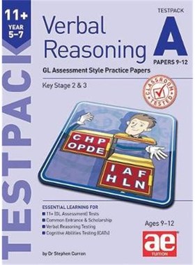 预订11+ Verbal Reasoning Year 5-7 GL & Other Styles Testpack A Papers 9-12:GL Assessment Style Practice Papers