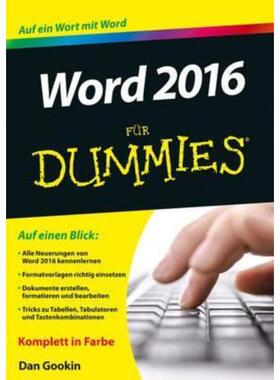 预订【德语】 Word 2016 für Dummies: