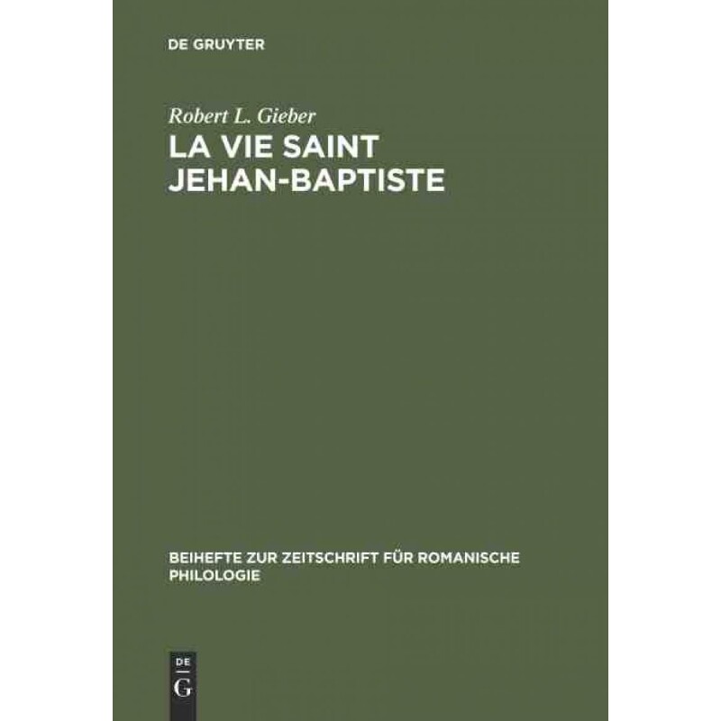 按需印刷不退不换DEG La vie Saint Jehan Baptiste[9783484520707]