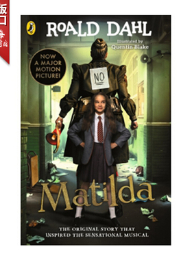现货 Matilda 英文原版 玛蒂尔达 罗尔德·达尔小说 电影封面版 英文版  巧克力工厂作者  儿童读物 企鹅   Roald Dahl 平装