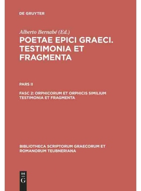 按需印刷DEG Orphicorum et Orphicis similium testimonia et fragmenta[9783598717086]