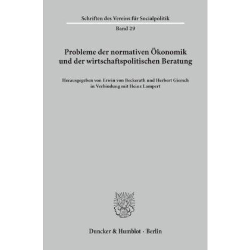 预订【德语】 Probleme der normativen Okonomik und der