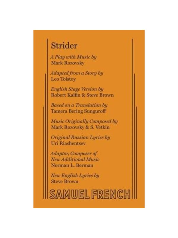 按需印刷不退不换Strider[9780573681301]