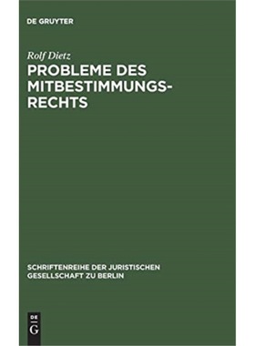 预订【德语】 Probleme des Mitbestimmungsrechts:Vortrag