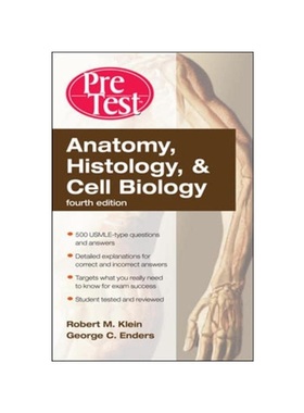 预订Anatomy, Histology, & Cell Biology: PreTest Self-Assessment & Review, Fourth Edition