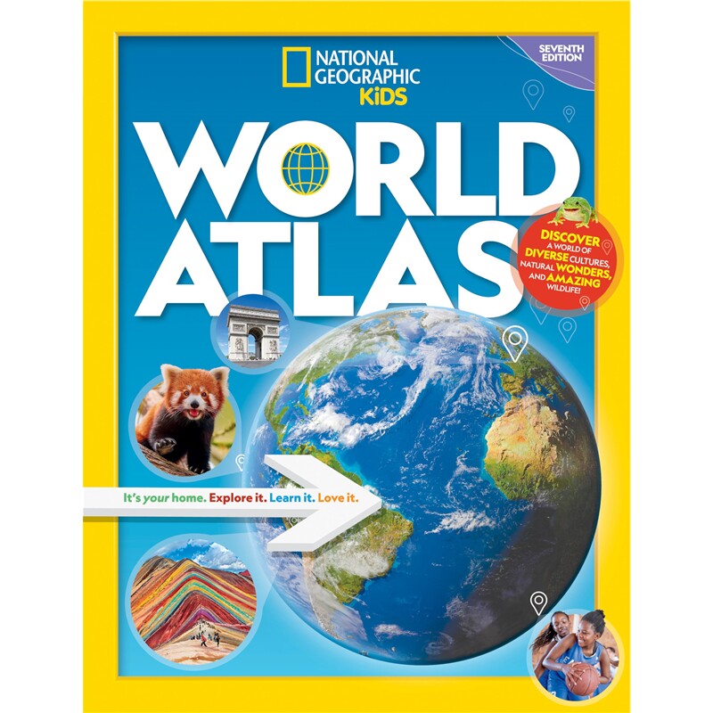 现货 国家地理儿童世界地图集(第7版) National Geographic Kids World Atlas, 7th Edition 英文原版 上海外文 9781426376498