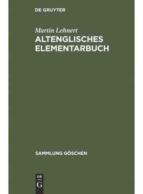 按需印刷DEG Altenglisches Elementarbuch[9783111009018]