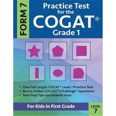 按需印刷 Practice Test for the CogAT Grade 1 Form 7 Level 7:Gifte  CogAT一年级测试练习