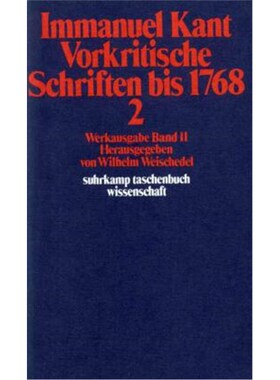 预订【德语】Vorkritische Schriften bis 1768. Tl.2: