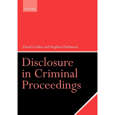 按需印刷Disclosure in Criminal Proceedings[9780199211340]
