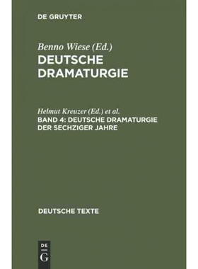 按需印刷不退不换DEG Deutsche Dramaturgie, Band 4, Deutsche Dramaturgie der Sechziger Jahre[9783484190306]