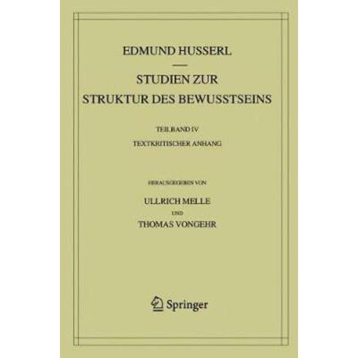 预订不退不换德语 Studien zur Struktur des Bewusstseins:Teilband IV Textkritischer Anhang