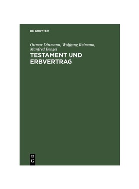 预订【德语】Testament und Erbvertrag:Handkommentar zum Recht der Verfügungen von Todes wegen nebst Systematischem Teil,