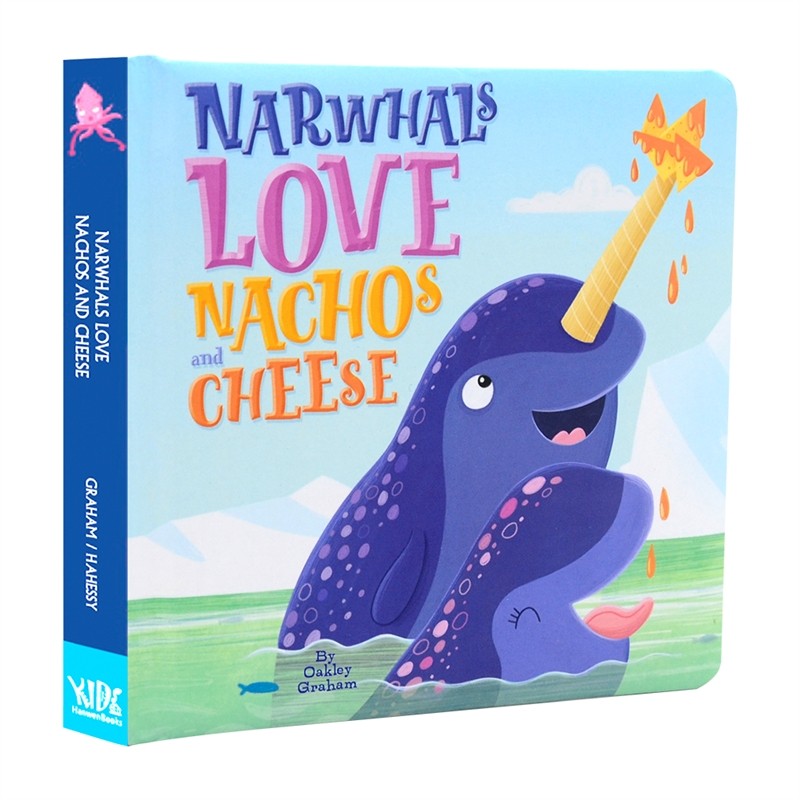 圆角精装英文原版绘本 narwhals love nachos & cheese 原版进口儿童