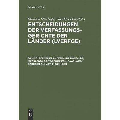 按需印刷DEG Berlin, Brandenburg, Hamburg, Mecklenburg Vorpommern, Saarland, Sachsen Anhalt, Thüringen[9783110155907]
