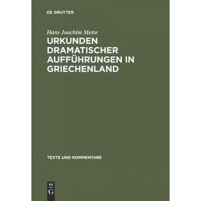 按需印刷不退不换DEG Urkunden dramatischer Aufführungen in Griechenland[9783110067828]