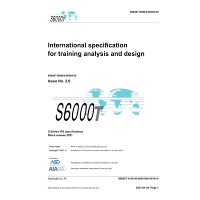 按需印刷S6000T, International specification for training analysis and design, Issue 2.07[9788419125224]