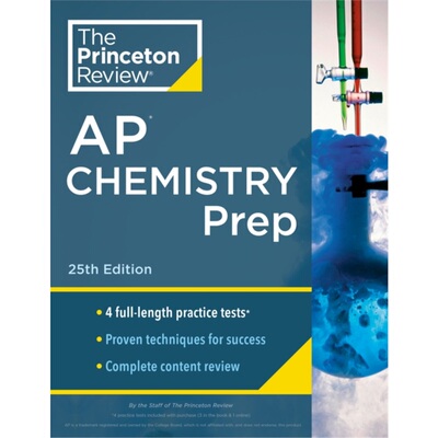 预订不退不换Princeton Review AP Chemistry Prep, 2024[9780593516775]