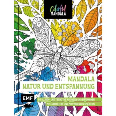 预订不退不换德语 Colorful Mandala - Mandala - Natur und Entspannung:50 Blumen- und Tiermotive ausmal