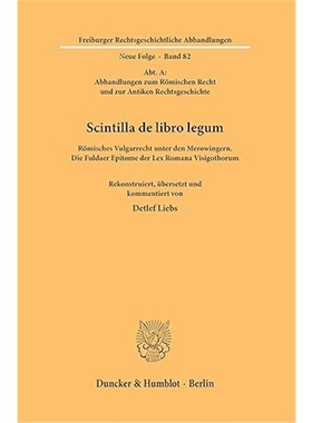 预订【德语】Scintilla de libro legum.