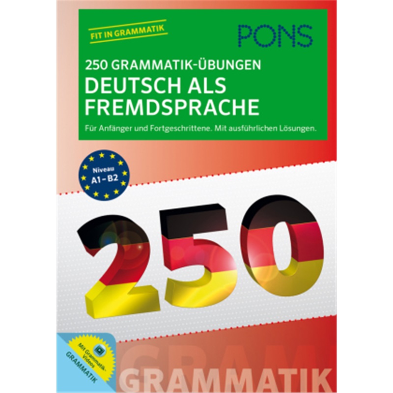 预订【德语】 PONS 250 Grammatik-Übungen Deutsch als Fremdsprache[9783125628793]