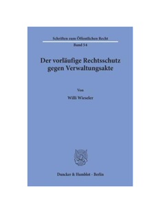 预订不退不换德语Der vorl?ufige Rechtsschutz gegen Verwaltungsakte.: