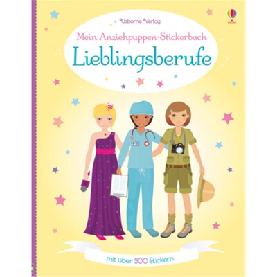预订【德语】 Mein Anziehpuppen-Stickerbuch: Lieblingsberufe[9781782327349]