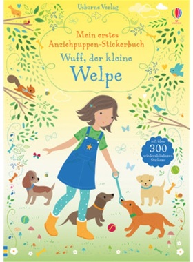 预订【德语】 Mein erstes Anziehpuppen-Stickerbuch: Wuff, der kleine Welpe[9781789412680]