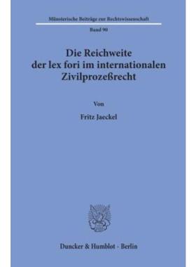预订【德语】 Die Reichweite der lex fori im internatio