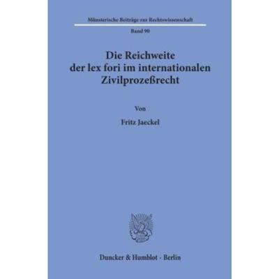 预订【德语】 Die Reichweite der lex fori im internatio