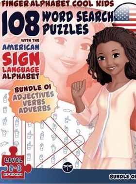 预订108 Word Search Puzzles with the American Sign Language Alphabet: Bundle 01:Adjectives, Verbs, Adverbs