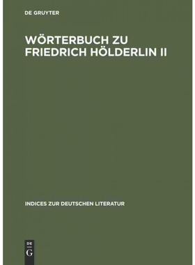 按需印刷不退不换DEG W?rterbuch zu Friedrich H?lderlin II[9783484380196]