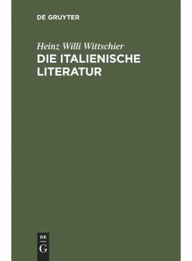 按需印刷不退不换DEG Die italienische Literatur[9783484501232]