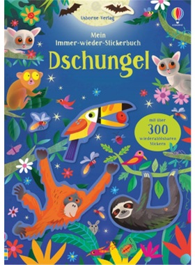 预订【德语】 Mein Immer-wieder-Stickerbuch: Dschungel[9781789412741]