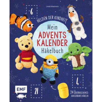 预订不退不换德语 Mein Adventskalender-Häkelbuch: Helden der Kindheit:24 Überraschungs-Amig