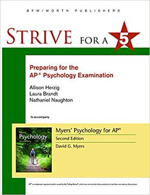 【外文书店】 Strive for 5: Preparing for the AP Psychology Examination 2e 英文原版书籍
