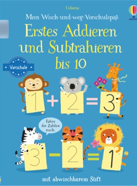 预订【德语】 Mein Wisch-und-weg-Vorschulspaß: Erstes Addieren und Subtrahieren bis [9781789416688]