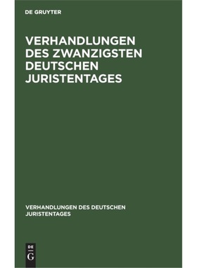预订【德语】 Verhandlungen des Zwanzigsten Deutschen J