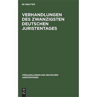 预订不退不换德语 Verhandlungen des Zwanzigsten Deutschen J