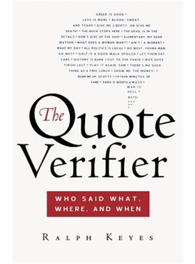 按需印刷The Quote Verifier: Who Said What, Wher[9780312340049]