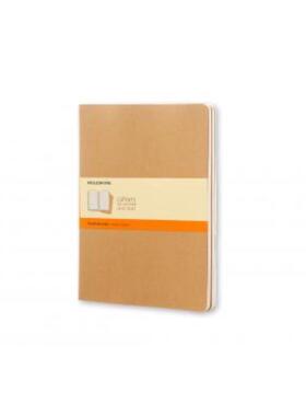 预订不退不换Moleskine Ruled Cahier Xl - Kraft Cover (3 Set)